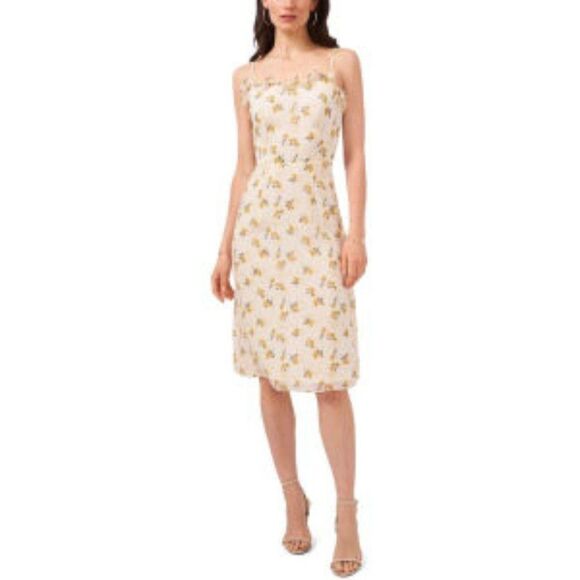 1. State Dresses & Skirts - 1.State Floral Casual Knee Spaghetti Straps Slip Dress XXL